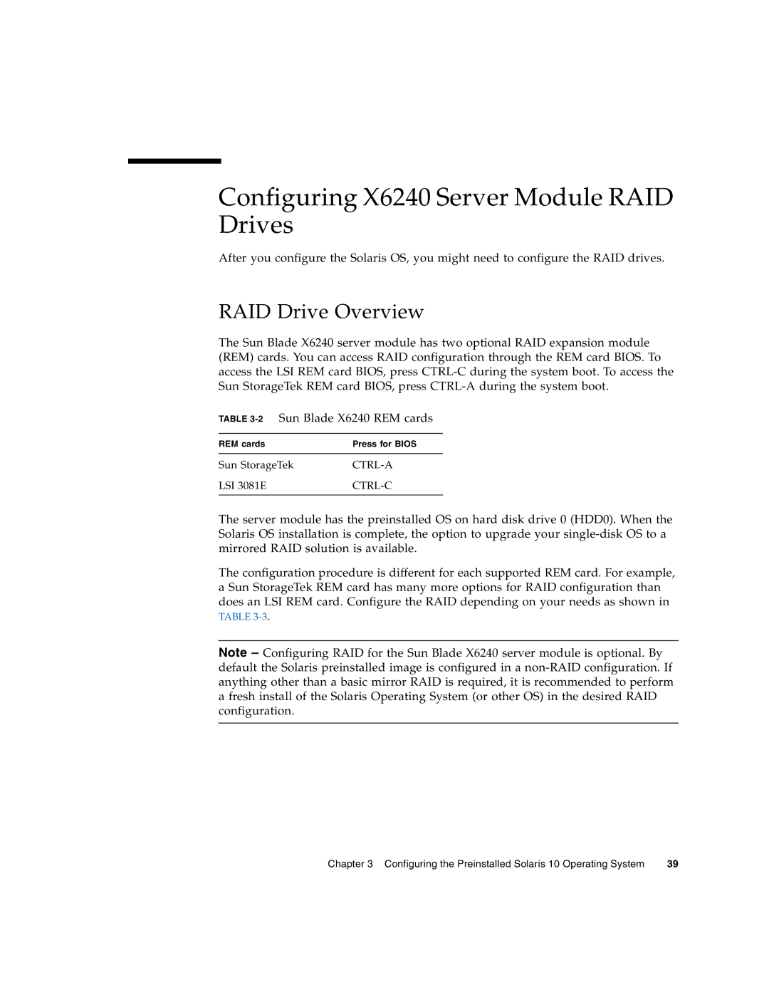 Sun Microsystems manual Configuring X6240 Server Module RAID Drives, RAID Drive Overview 