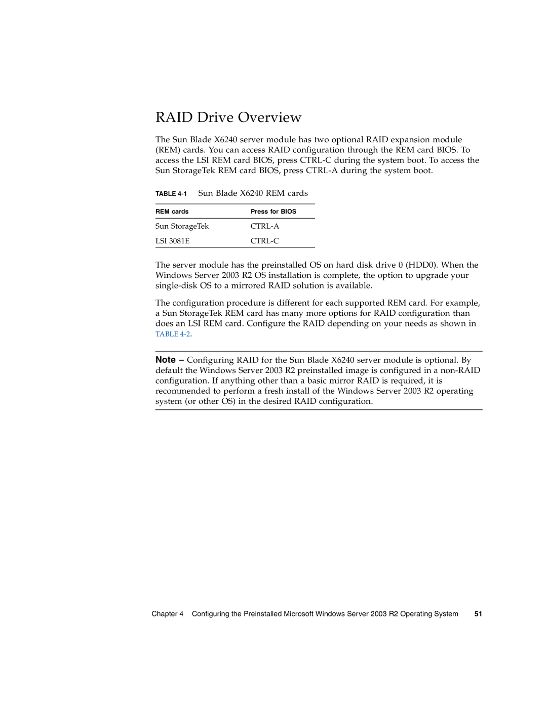 Sun Microsystems X6240 manual RAID Drive Overview 