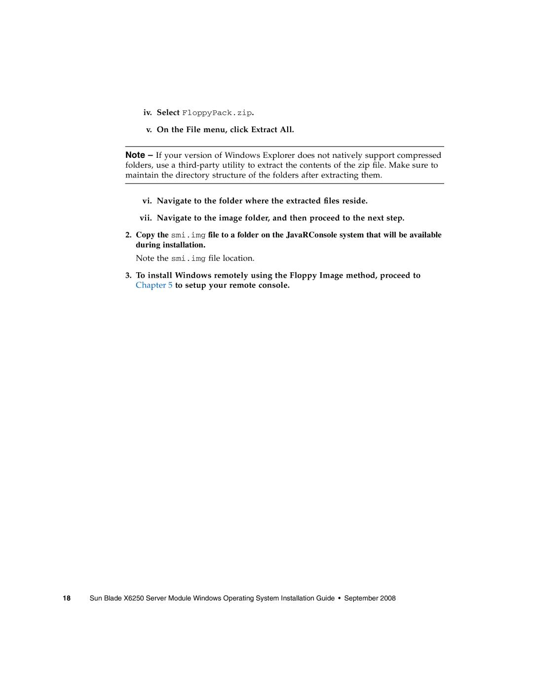 Sun Microsystems X6250 manual Iv. Select FloppyPack.zip 