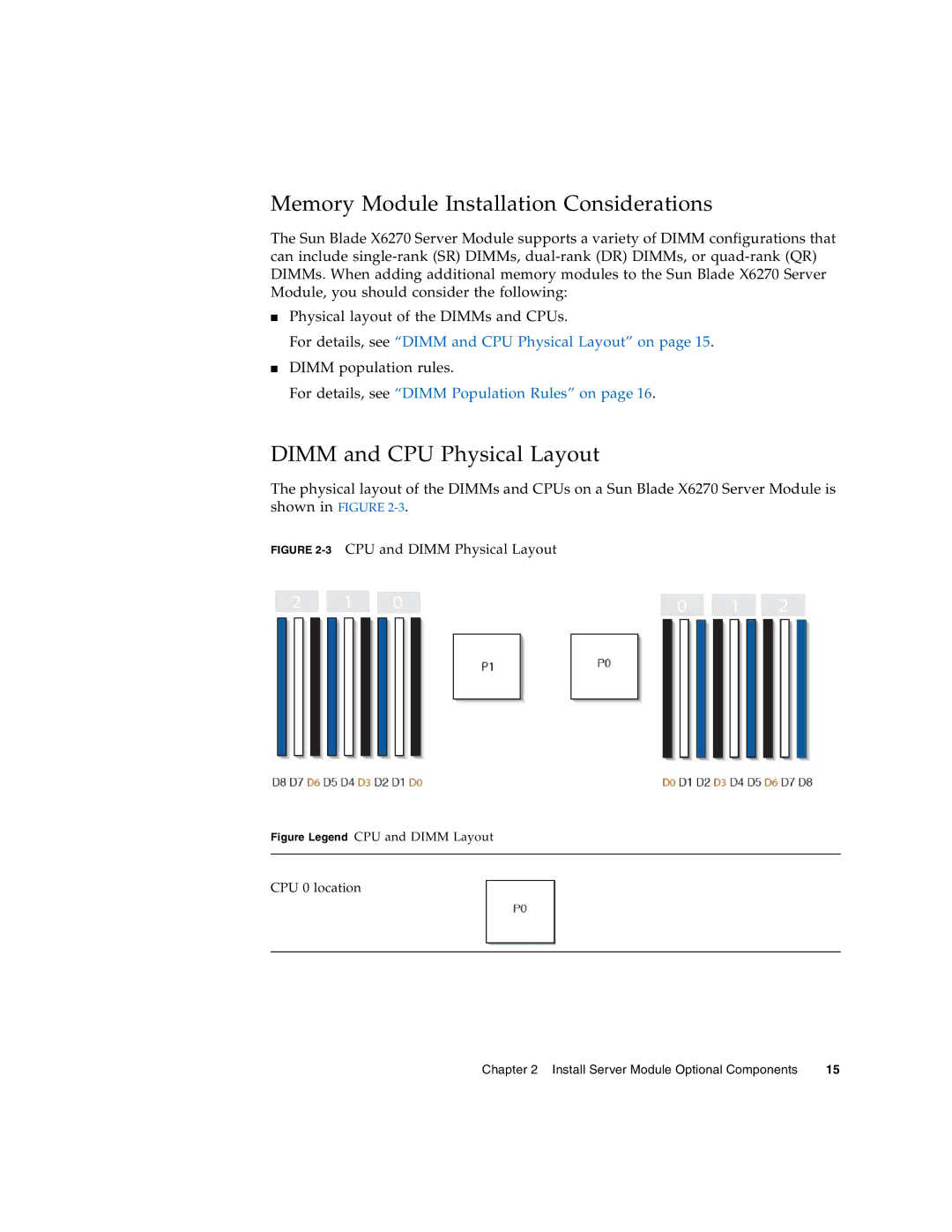 Sun Microsystems X6270 manual Memory Module Installation Considerations 