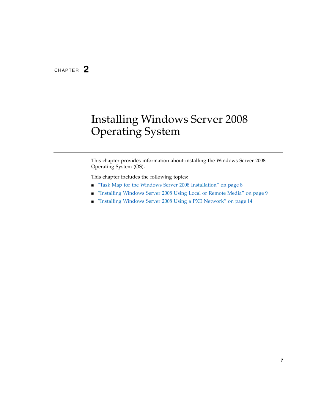 Sun Microsystems X6275 manual Installing Windows Server Operating System 