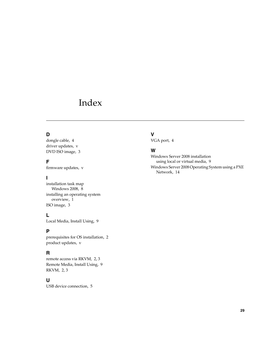 Sun Microsystems X6275 manual Index 