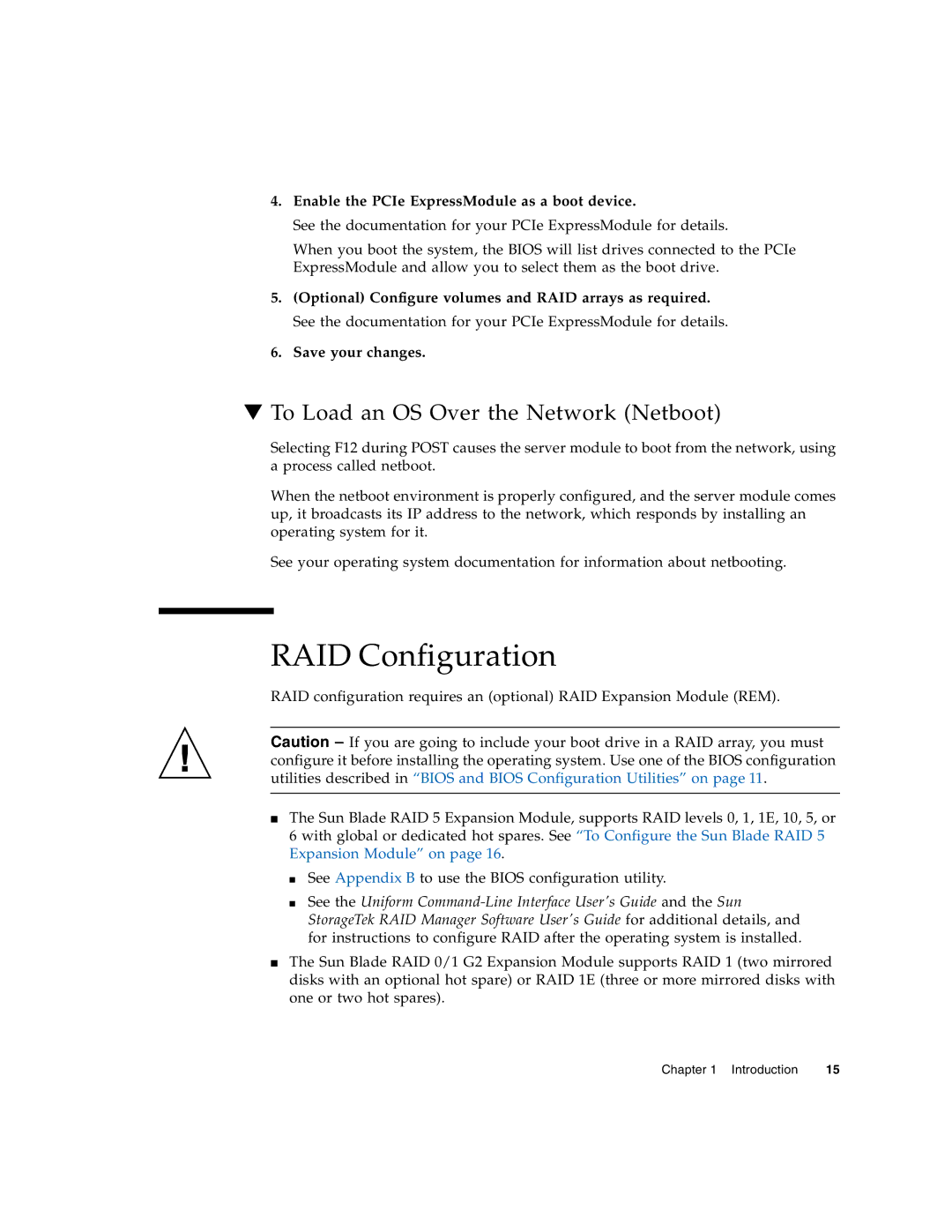 Sun Microsystems X6450 manual RAID Configuration, To Load an OS Over the Network Netboot 