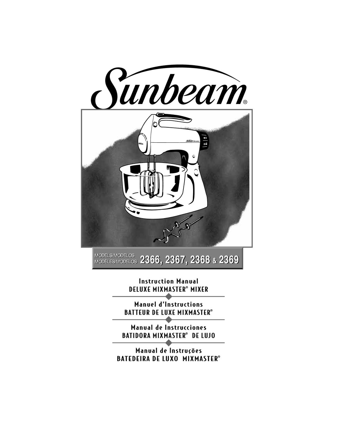 Sunbeam instruction manual 2366, 2367,2368 