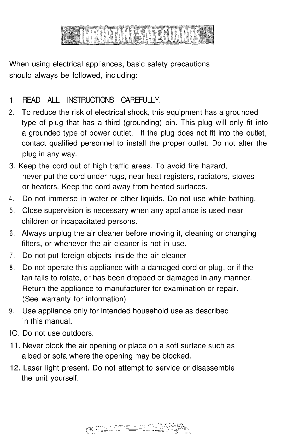 Sunbeam 2540, 2541 manual Read ALL Instructions Carefully 