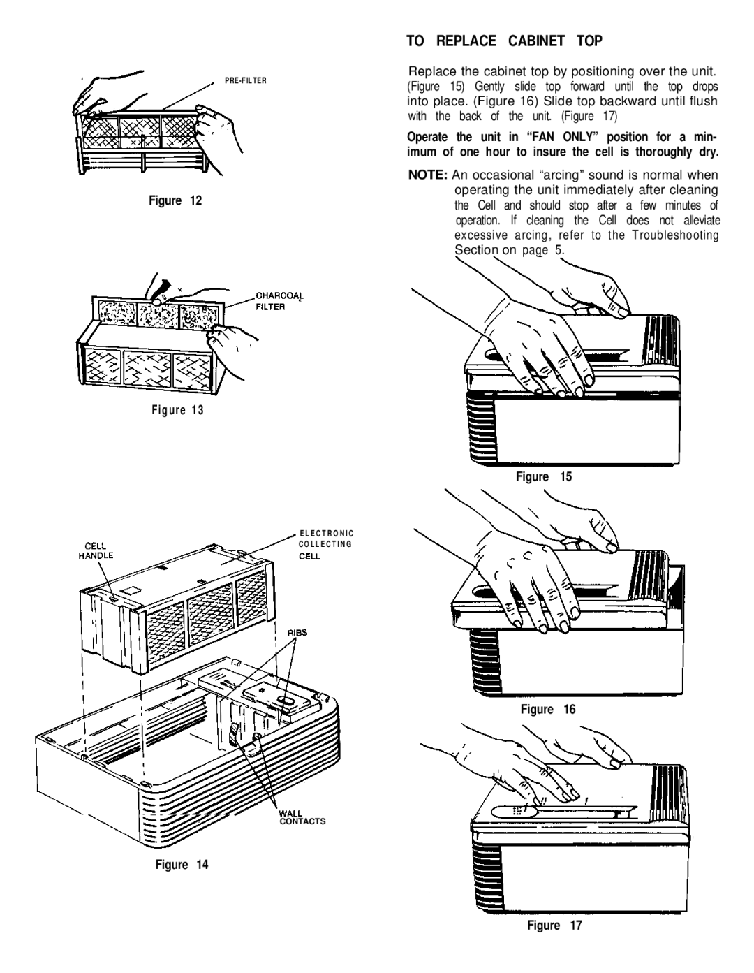 Sunbeam 2571 owner manual To Replace Cabinet TOP 