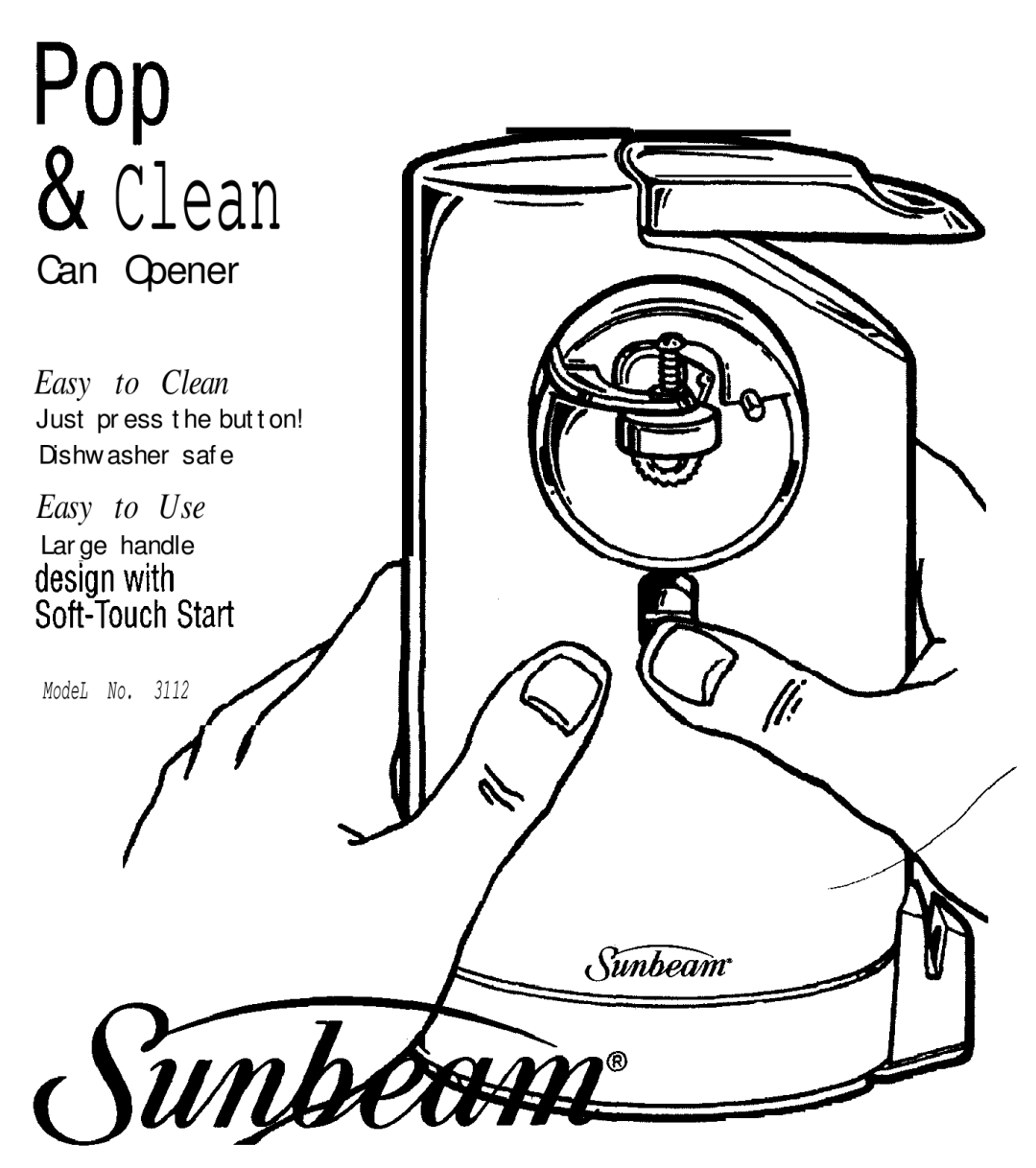 Sunbeam 3112 /Y manual Pop 