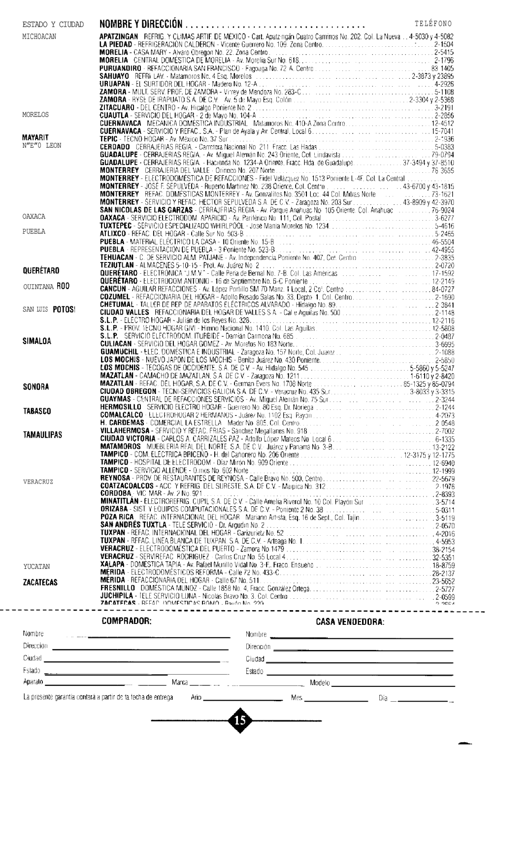 Sunbeam 3211 instruction manual M B R E 