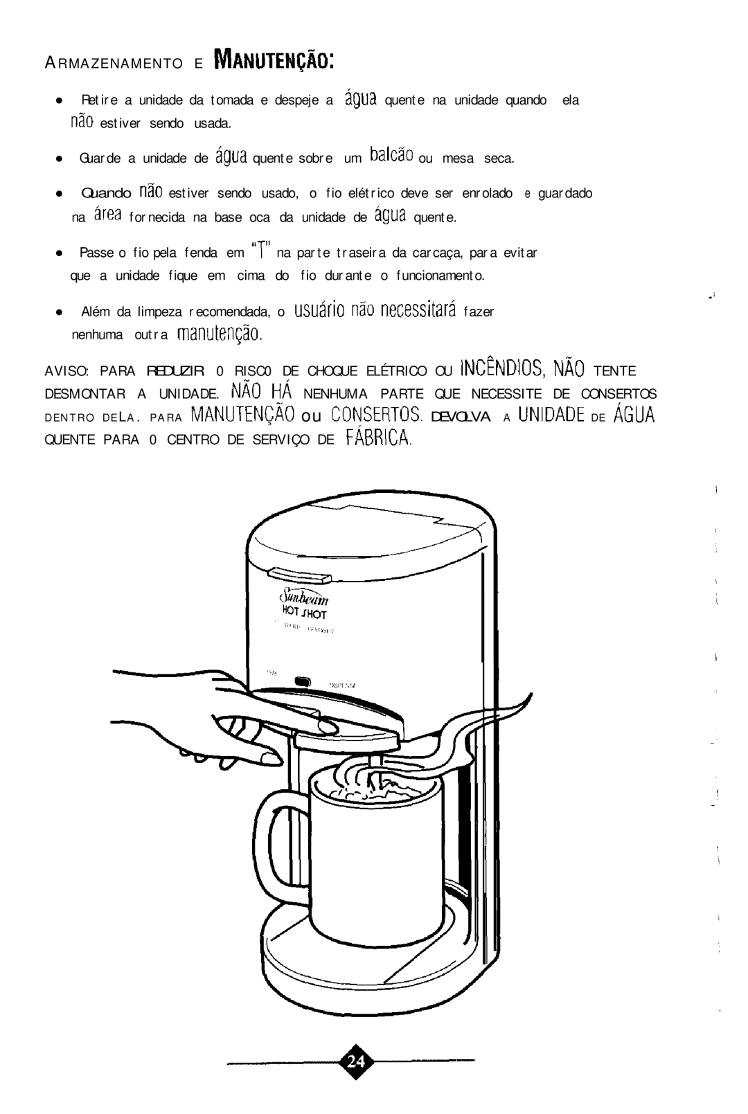 Sunbeam 3211 instruction manual R a hwtwmçA0 ou ~~NSERTOS 