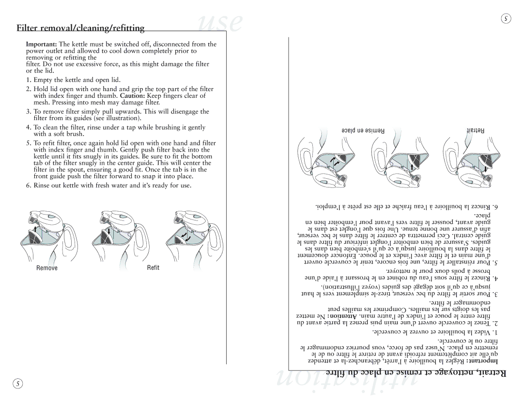 Sunbeam 3233-22, 3233-33 user manual Use 