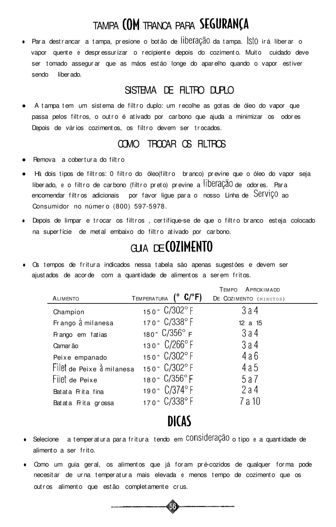 Sunbeam 3241, 3240 manual Tampa OM Tranca Para Segurana 