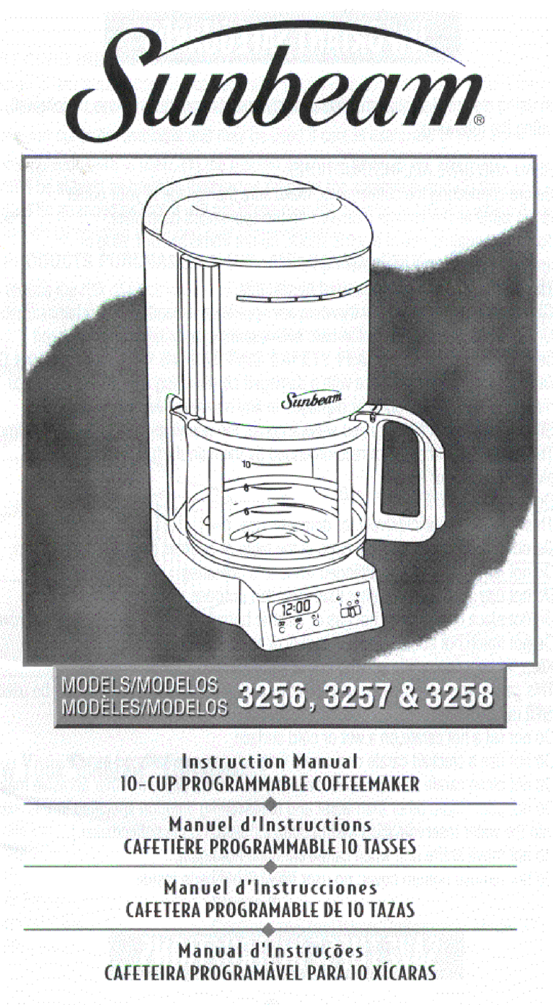 Sunbeam 3258, 3256, 3257 manual 