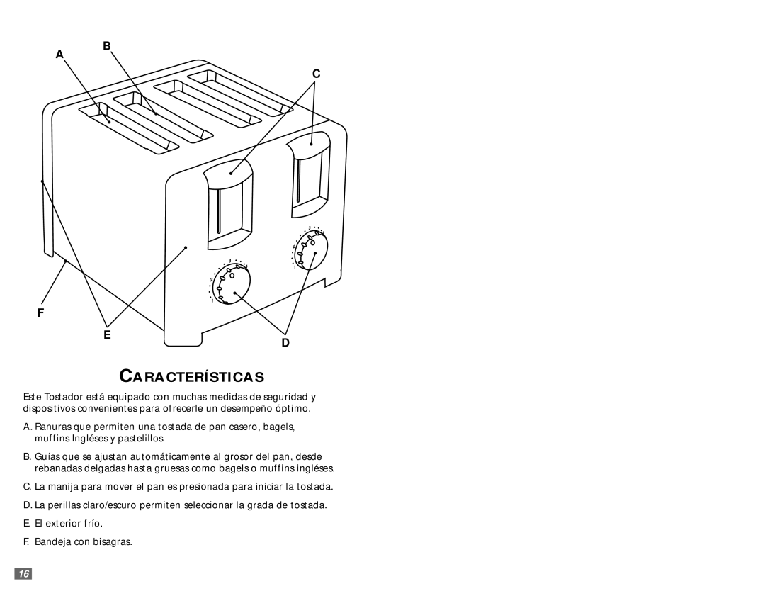 Sunbeam 3842 user manual Características 