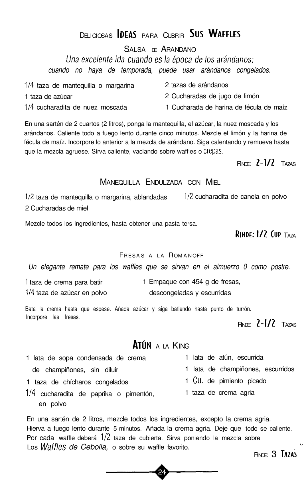 Sunbeam 3856-1 instruction manual Tazas 