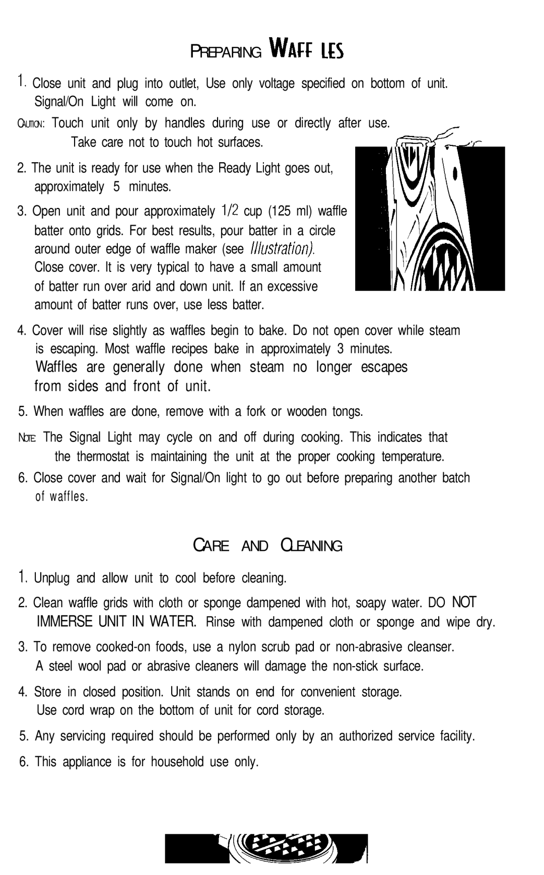 Sunbeam 3856-1 instruction manual Unplug and allow unit to cool before cleaning, This appliance is for household use only 