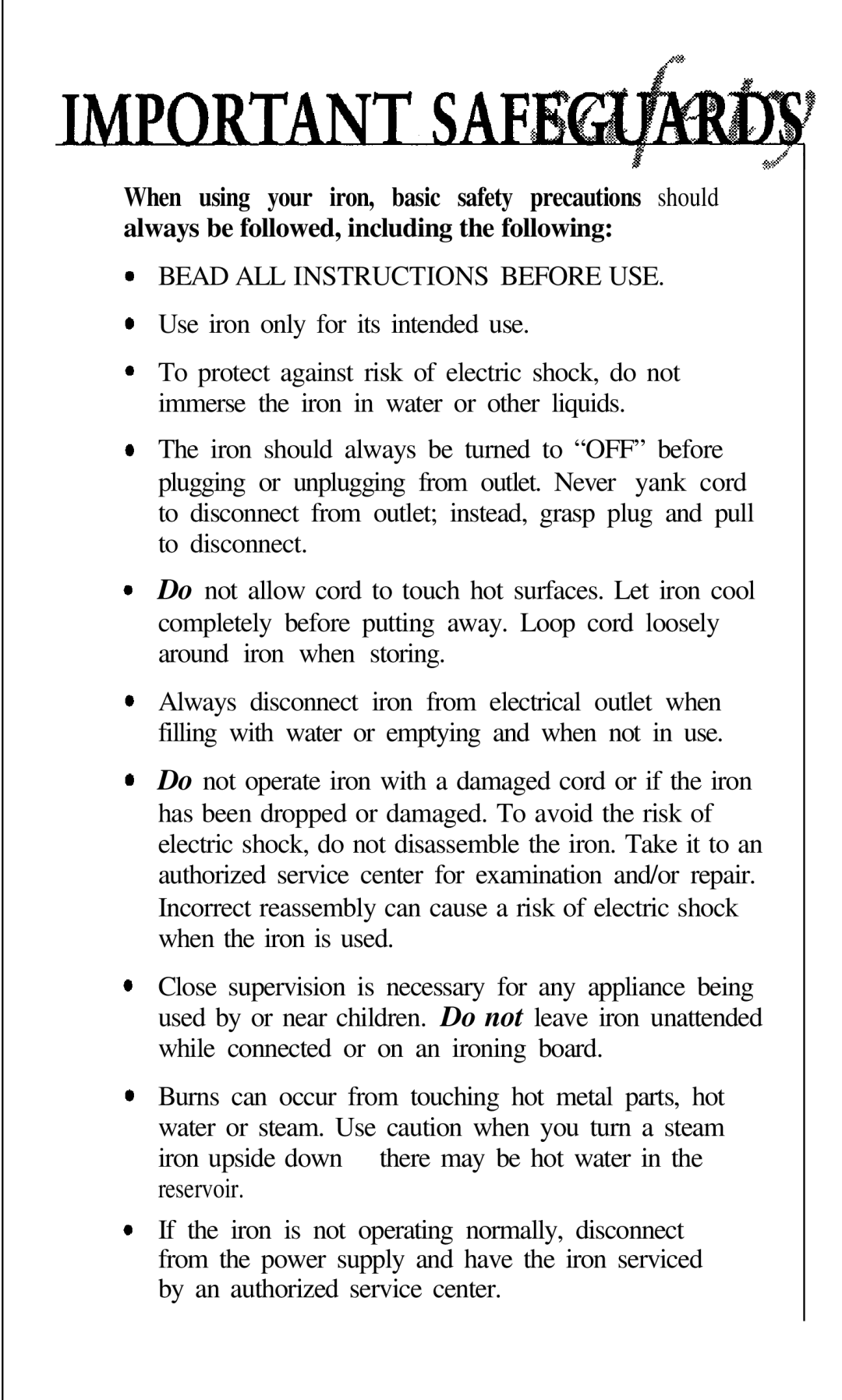 Sunbeam 3932 manual Bead ALL Instructions Before USE 