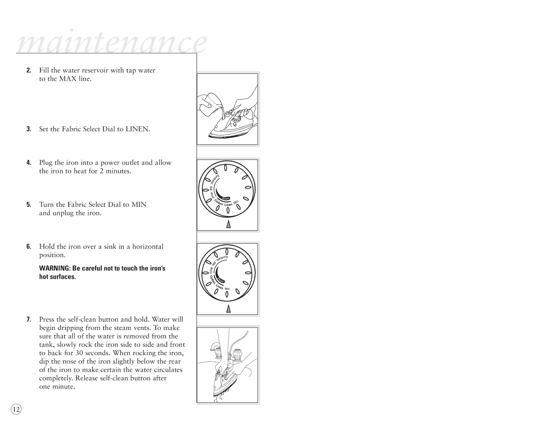 Sunbeam 4045, 4044 user manual Maintenance 