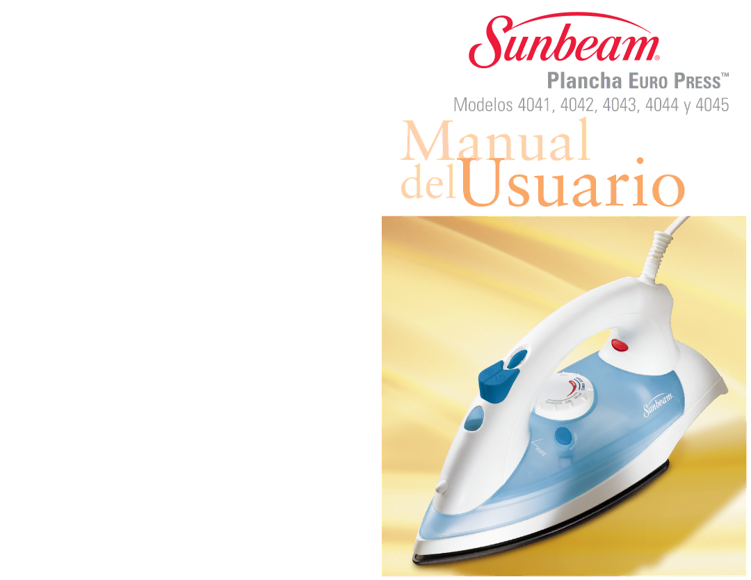 Sunbeam 4044, 4045 user manual DelUsuario 