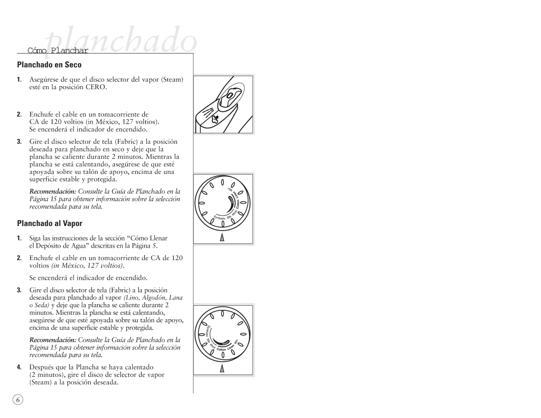 Sunbeam 4045, 4044 user manual Cómo Planchar, Planchado en Seco, Planchado al Vapor 