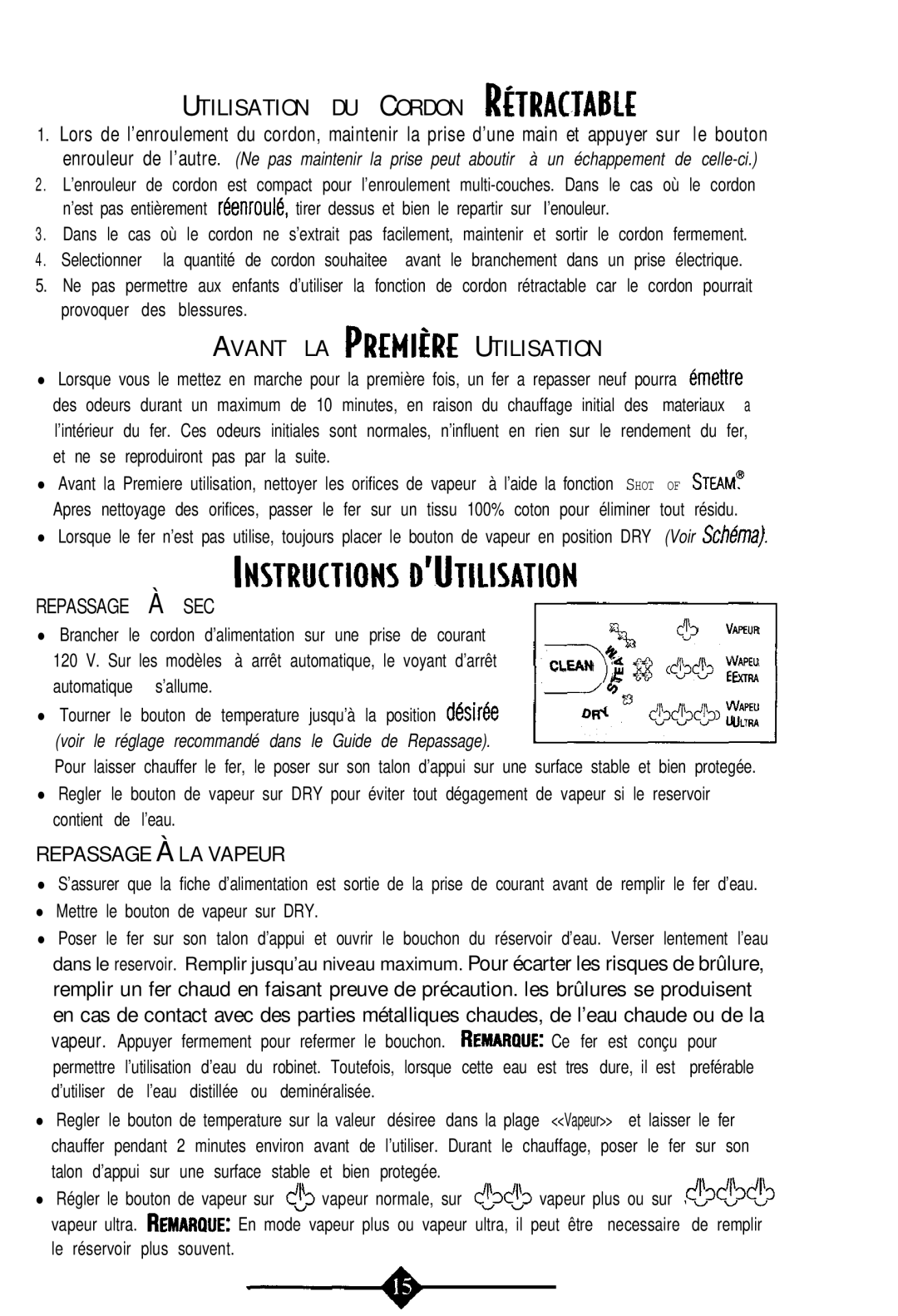 Sunbeam 4059 instruction manual Instrijct~~Ns D’Uti~Ation 