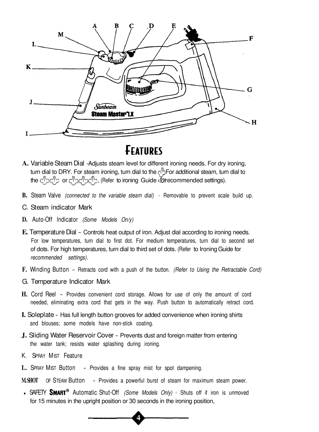 Sunbeam 4059 instruction manual CEmuRES, Recommended settings 