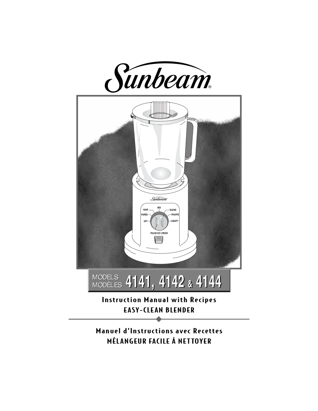 Sunbeam 4142 & 4144 instruction manual 4141, 4142 