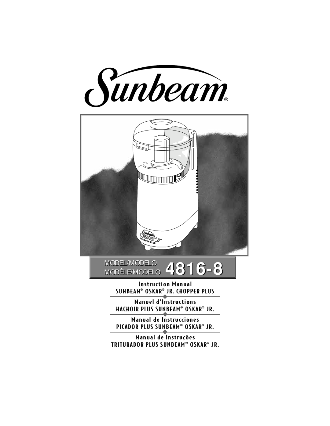 Sunbeam 4816-8 instruction manual Model/Modelo Modèle/Modelo 