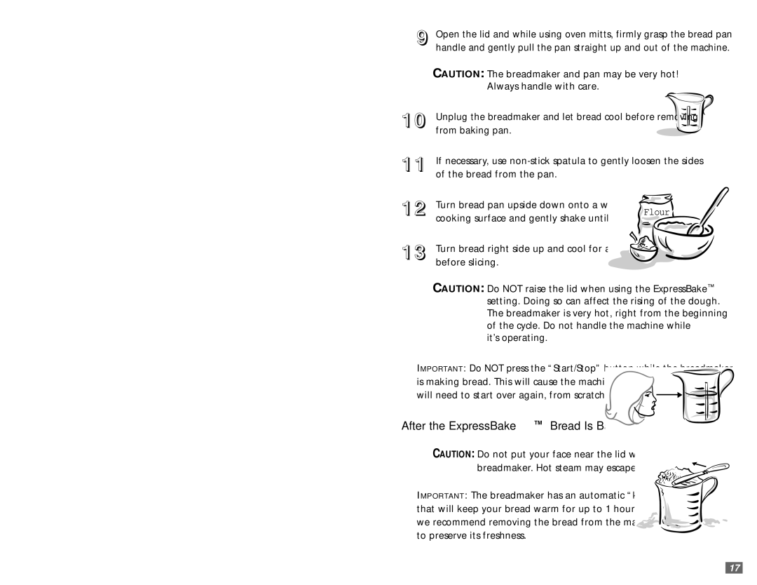 Sunbeam 5890 user manual ExpressBake Traditional-Style White Bread Pound Loaf 