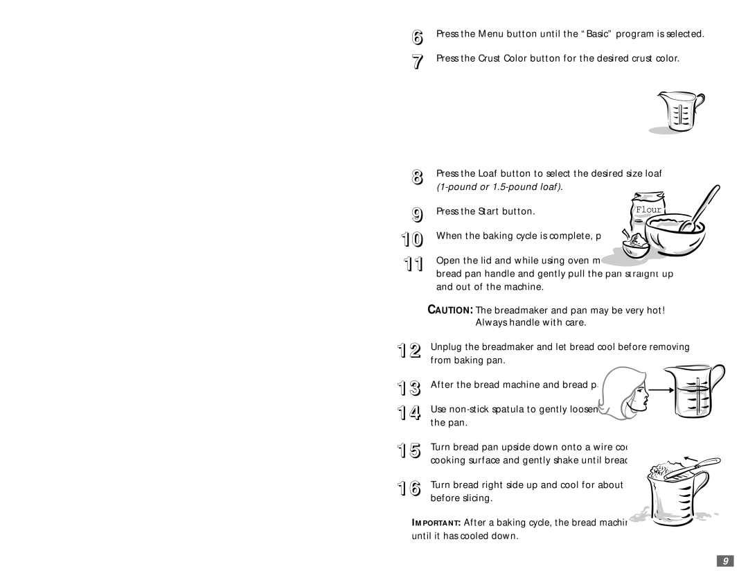 Sunbeam 5890 user manual Pound or 1.5-pound loaf 