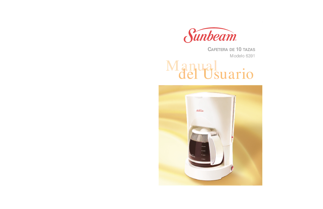 Sunbeam 6391 user manual Manual 