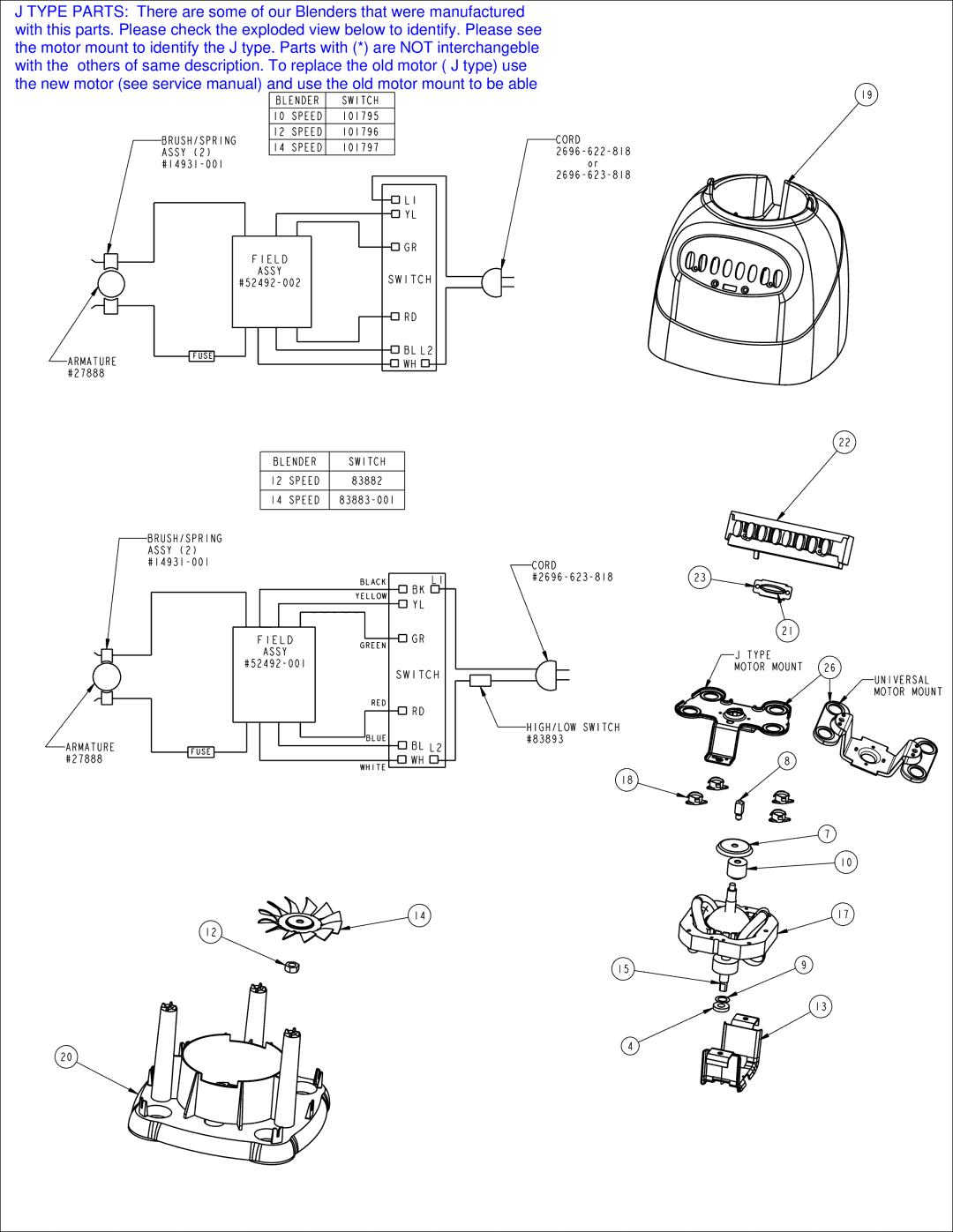 Sunbeam 6644 X service manual 