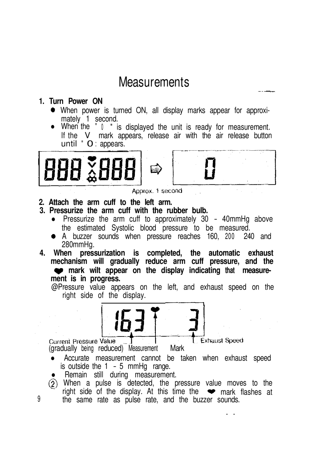 Sunbeam 7620 instruction manual Measurements 