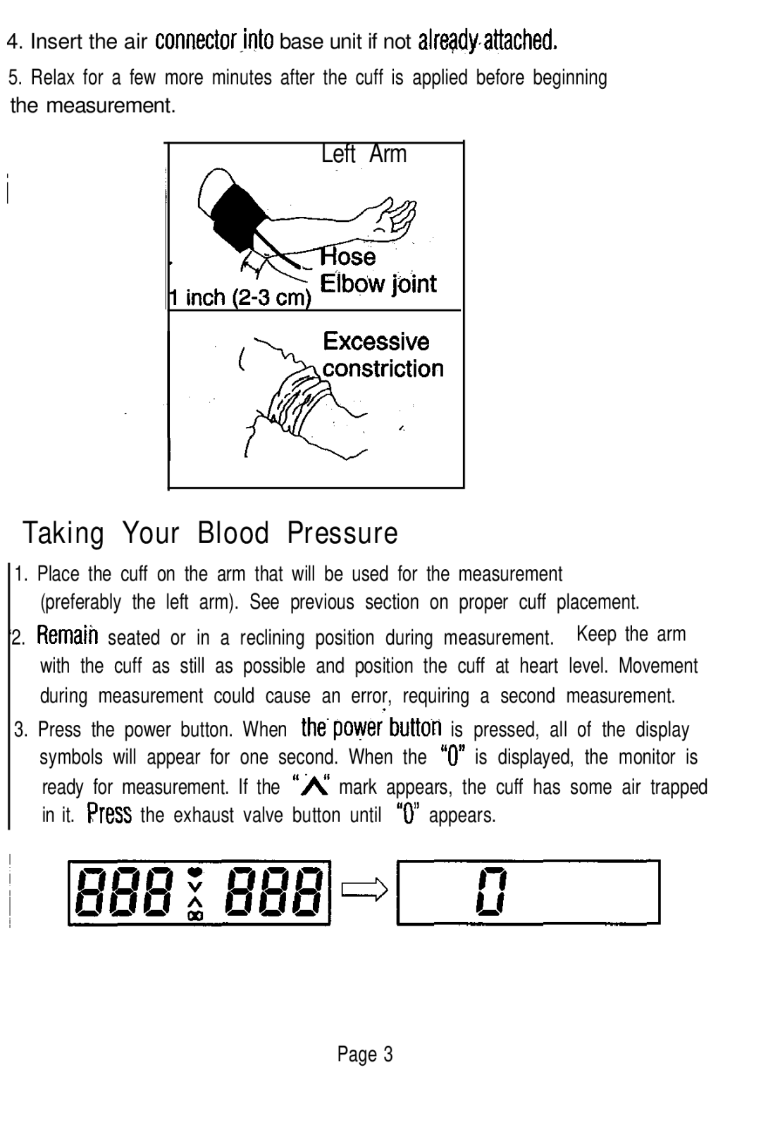 Sunbeam 7623 instruction manual ~Taking Your Blood Pressure 