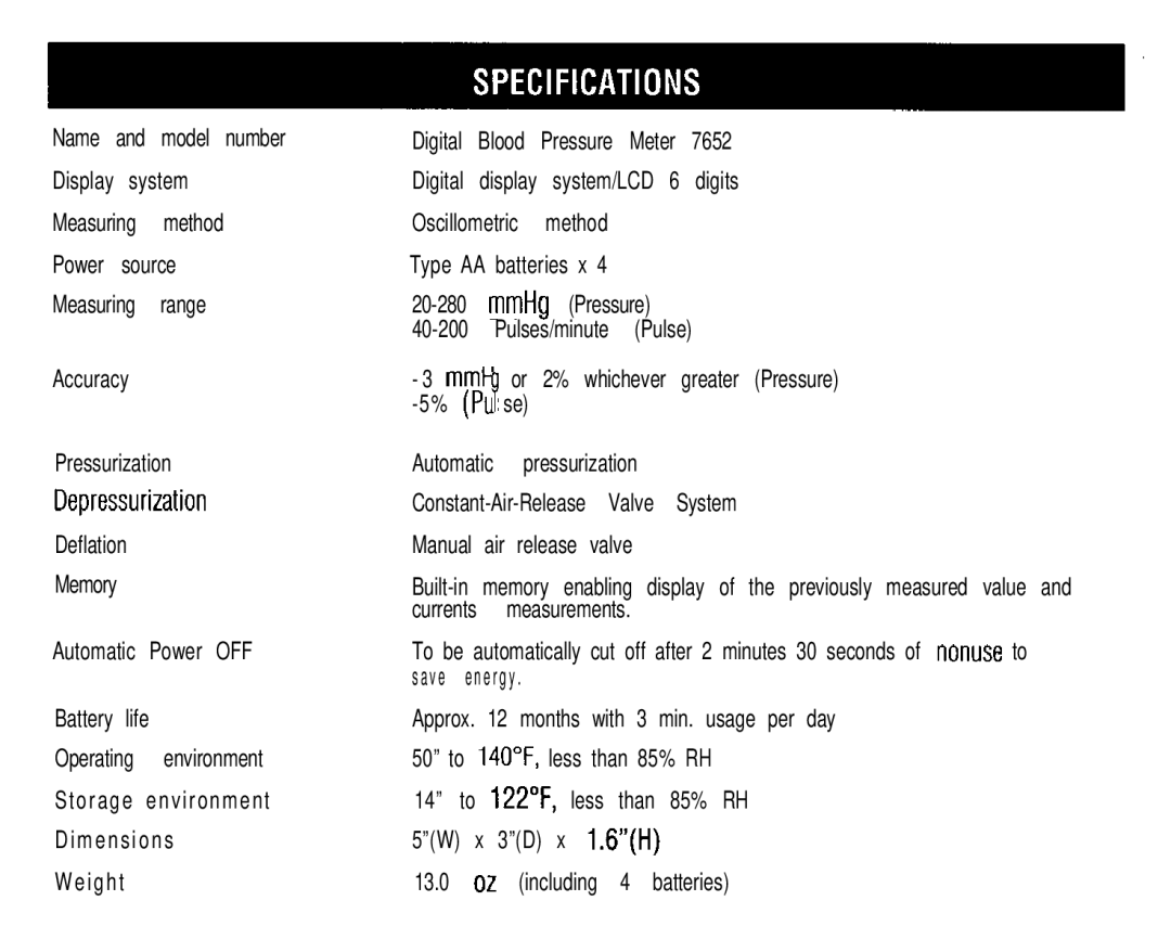 Sunbeam 7652 instruction manual Off 