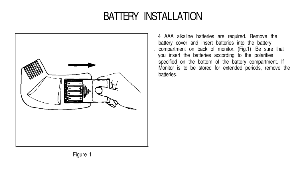 Sunbeam 7655-10 manual Battery Installation 