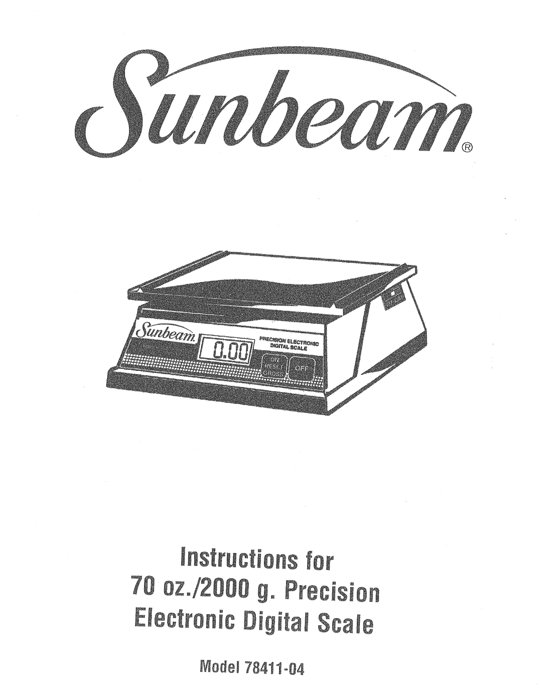 Sunbeam 78411-04 manual 