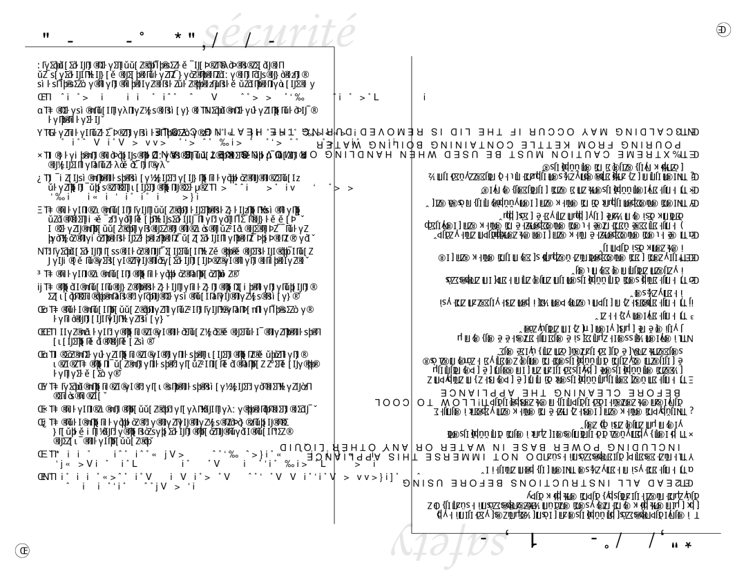 Sunbeam BVSBKTSS01-033 user manual SafetySAFEGUARDS Important 