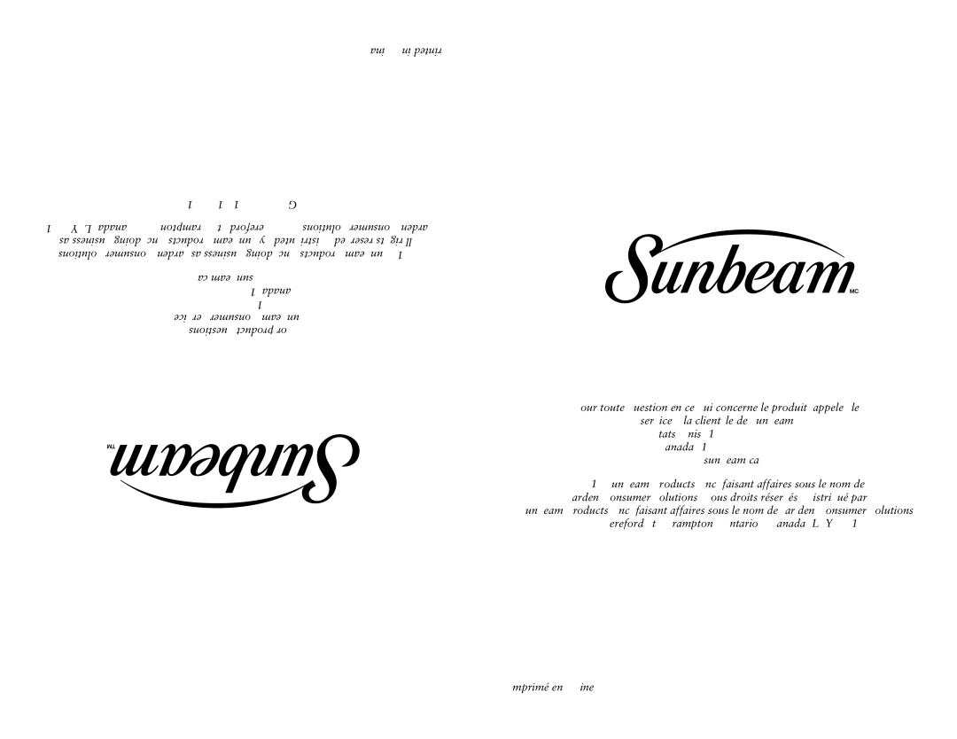 Sunbeam BVSBKTSS01-033 user manual Solutions 