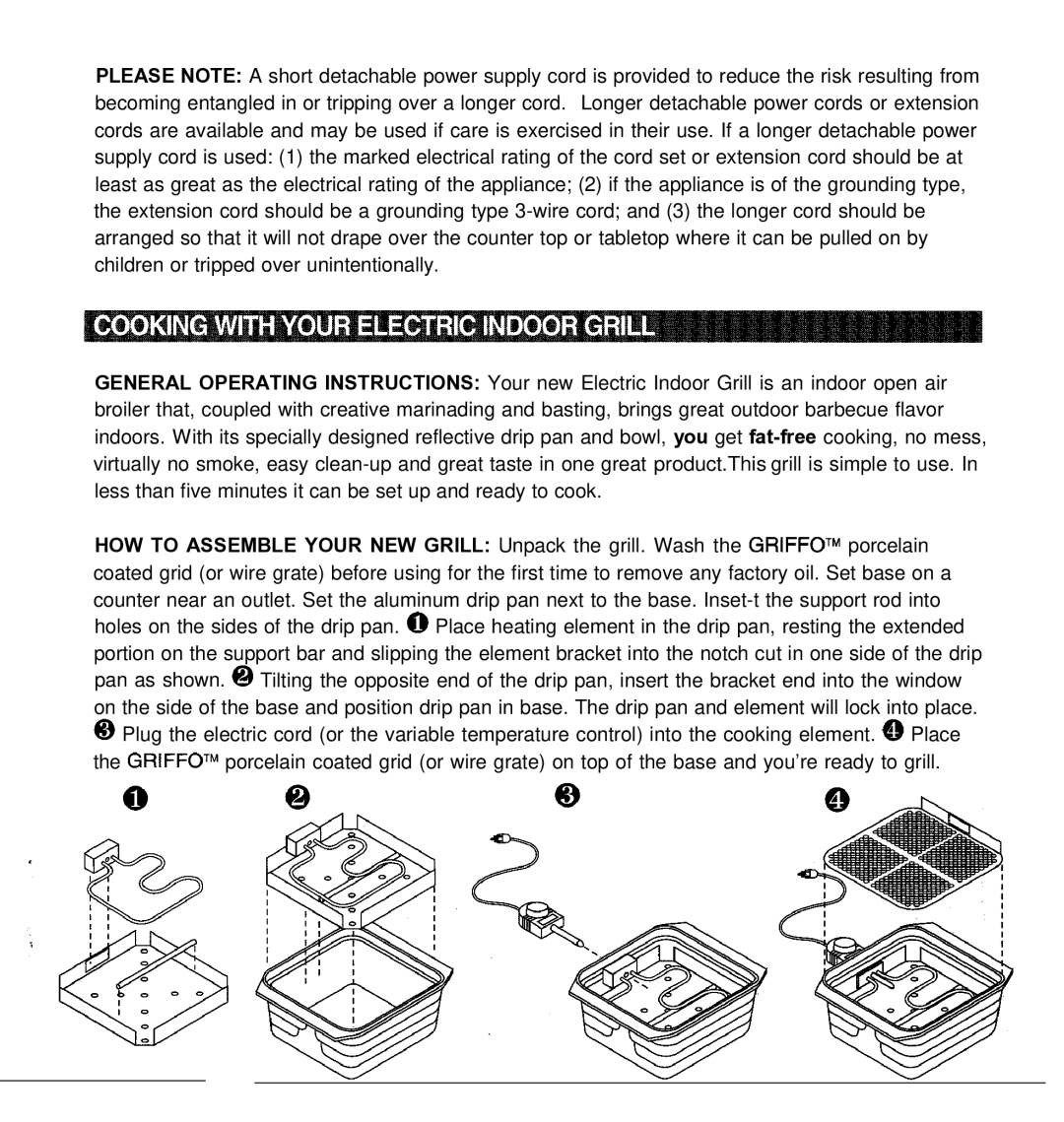 Sunbeam Electric Indoor Grills manual 