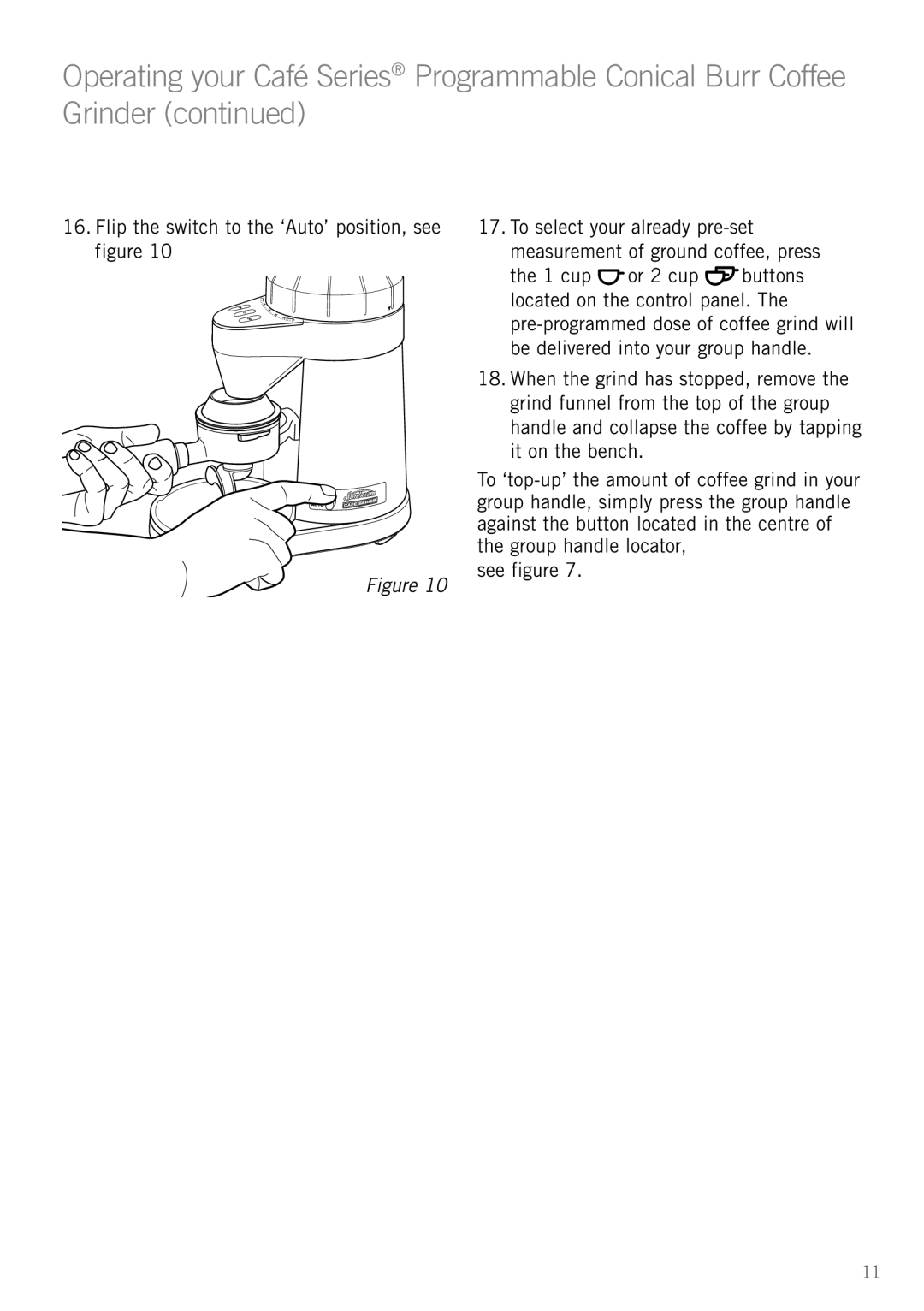 Sunbeam EM0490 manual Flip the switch to the ‘Auto’ position, see figure 