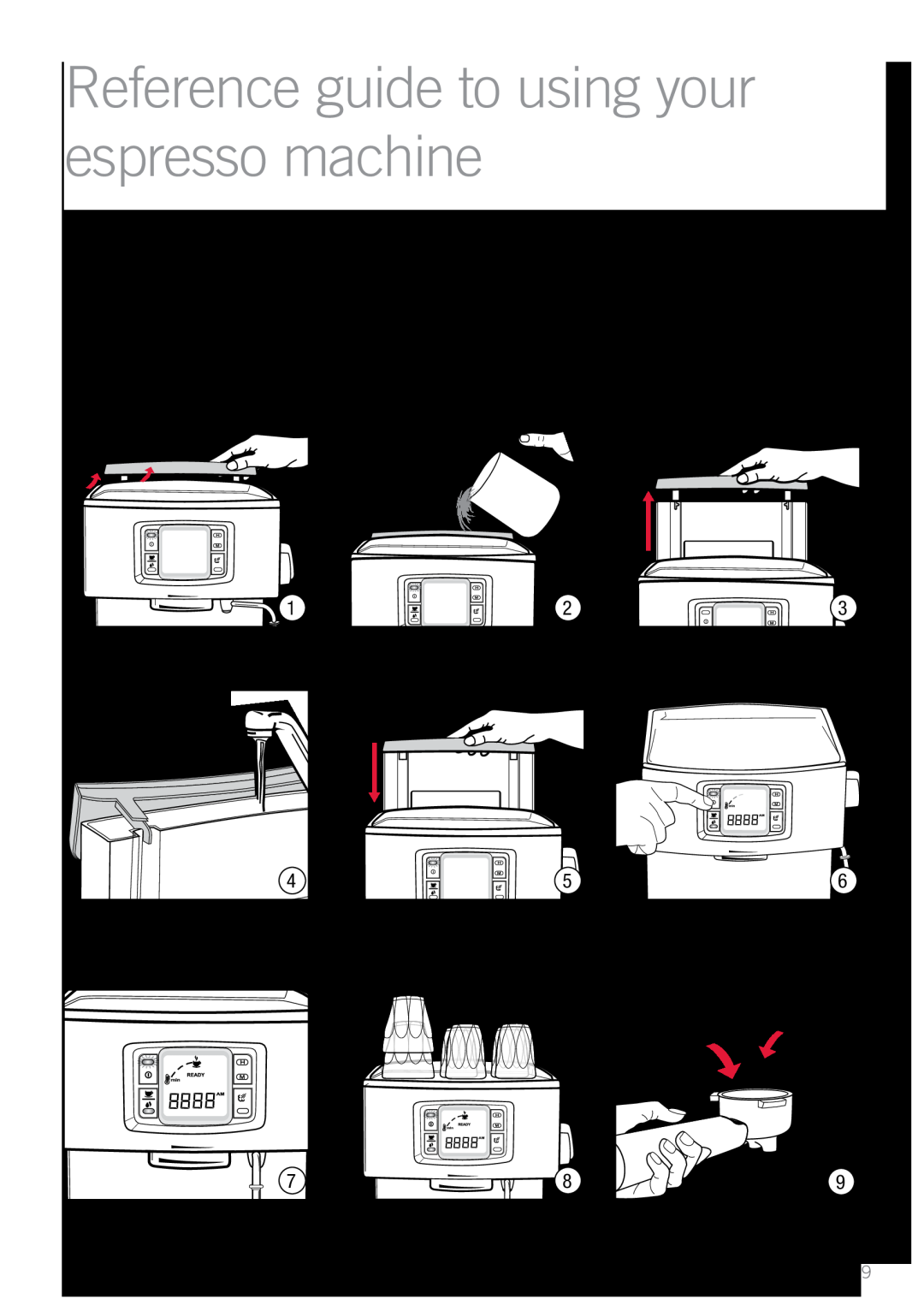 Sunbeam EM5600 manual Reference guide to using your espresso machine 