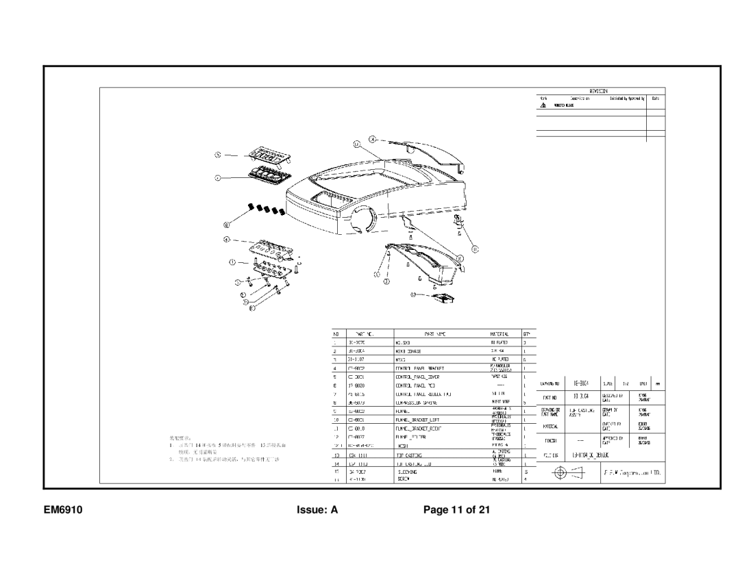 Sunbeam service manual EM6910 Issue a 