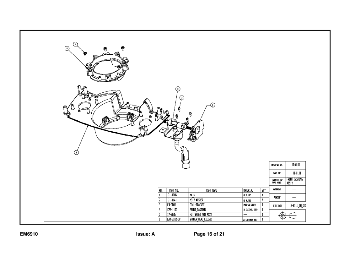 Sunbeam service manual EM6910 Issue a 