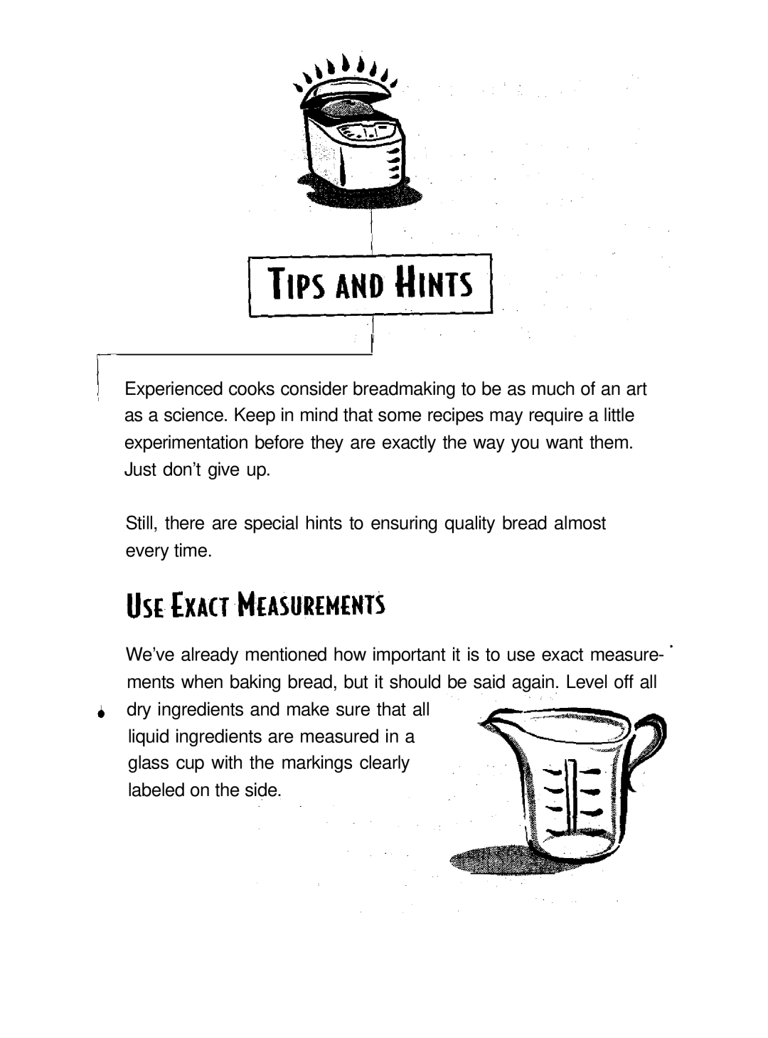 Sunbeam EXPRESSBAKETM Breadmaker user manual 