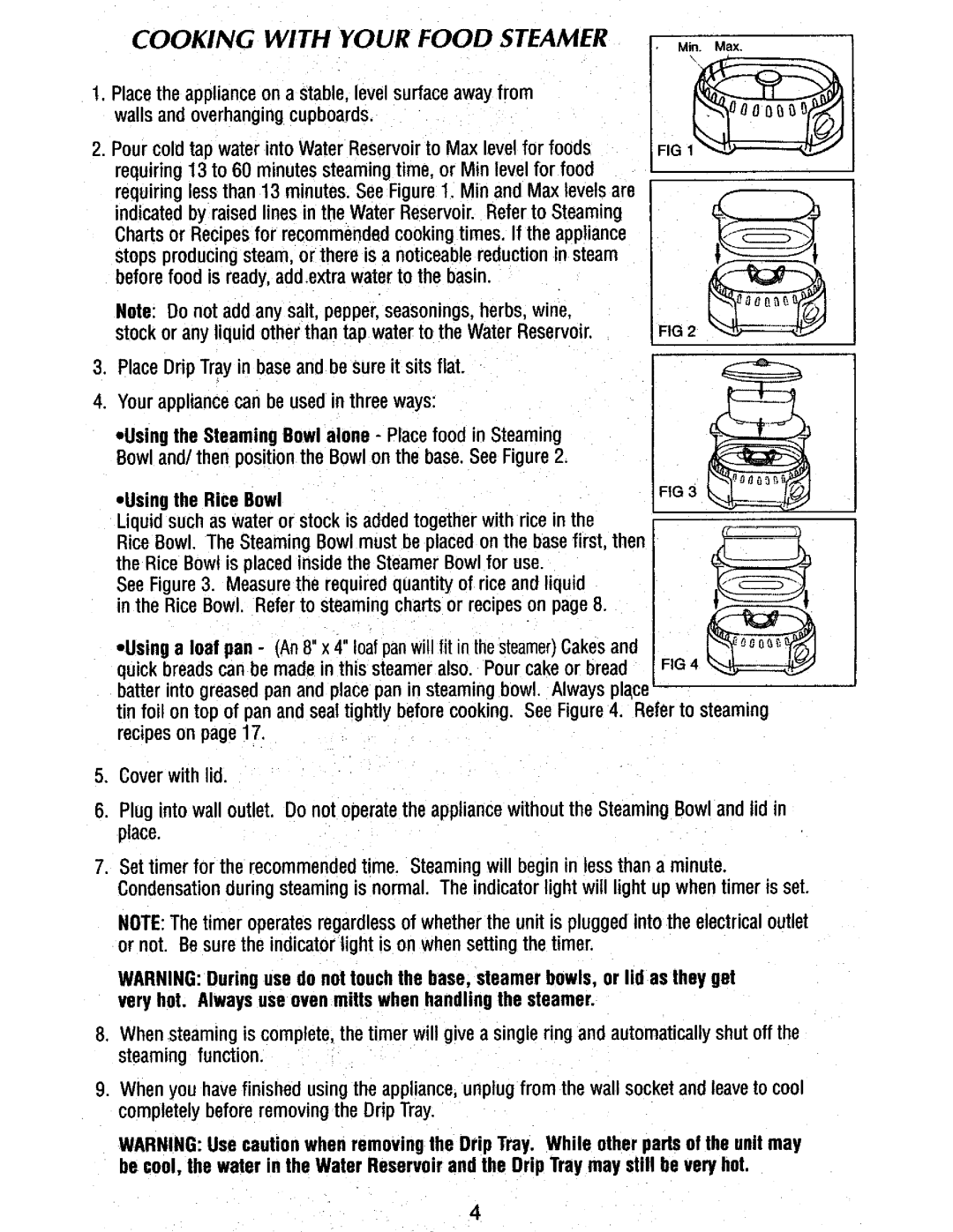 Sunbeam FOOD STEAMER manual 