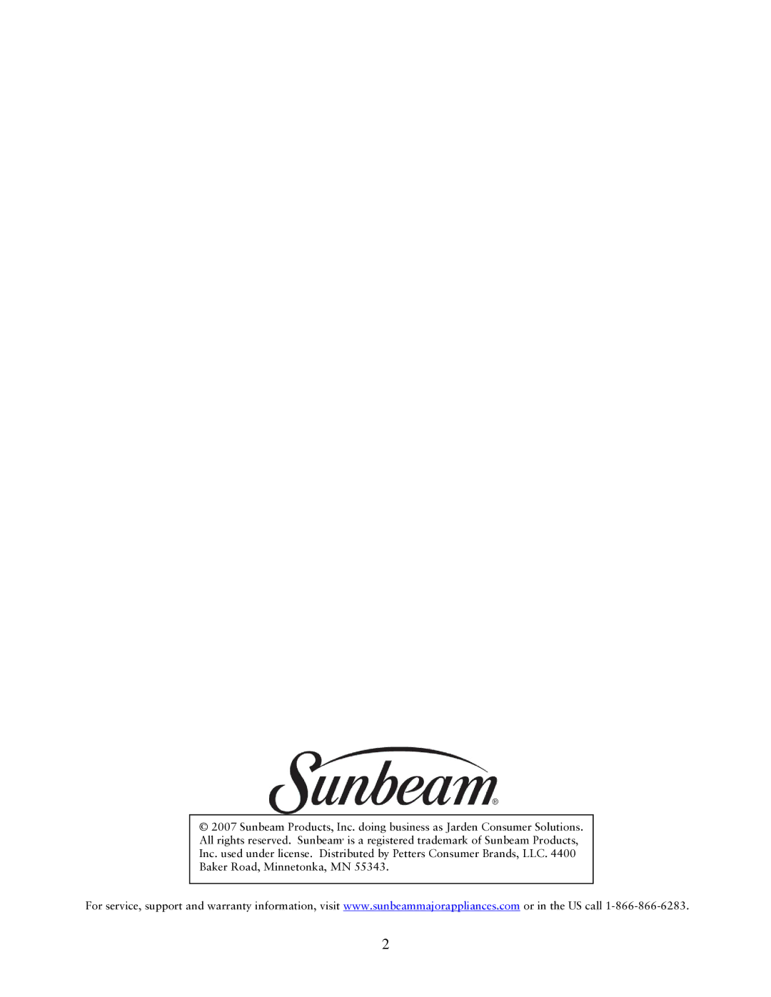 Sunbeam Gas Ranges user manual 