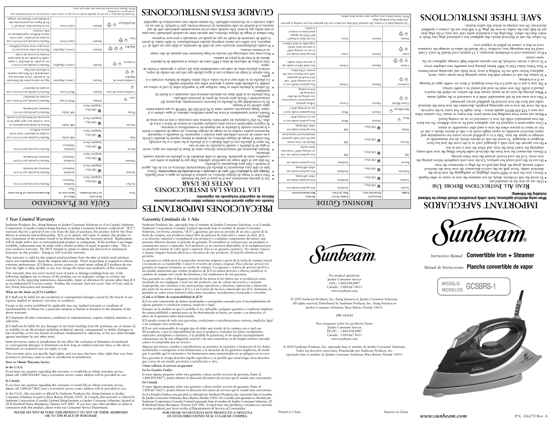 Sunbeam GCSBRS-1 instruction manual Circuito mismo el en, Vapor, Gotea, Suministro, Planchar, Almacene, Circuit same 