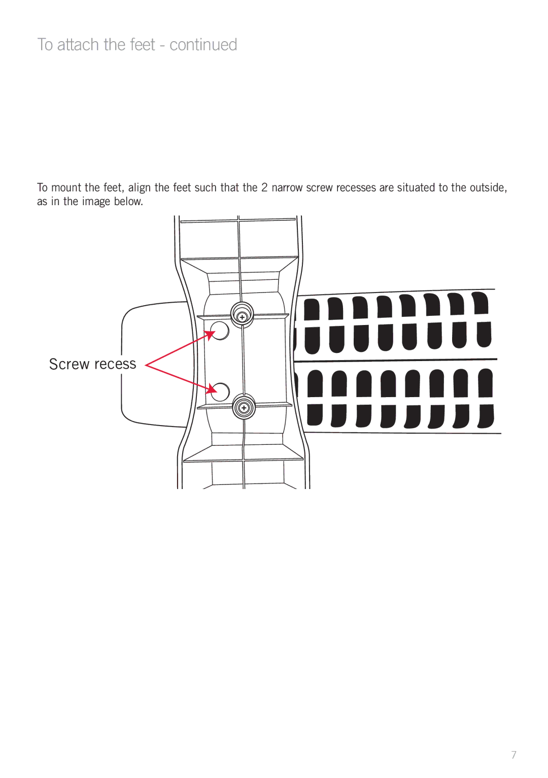 Sunbeam HE4100 manual To attach the feet 