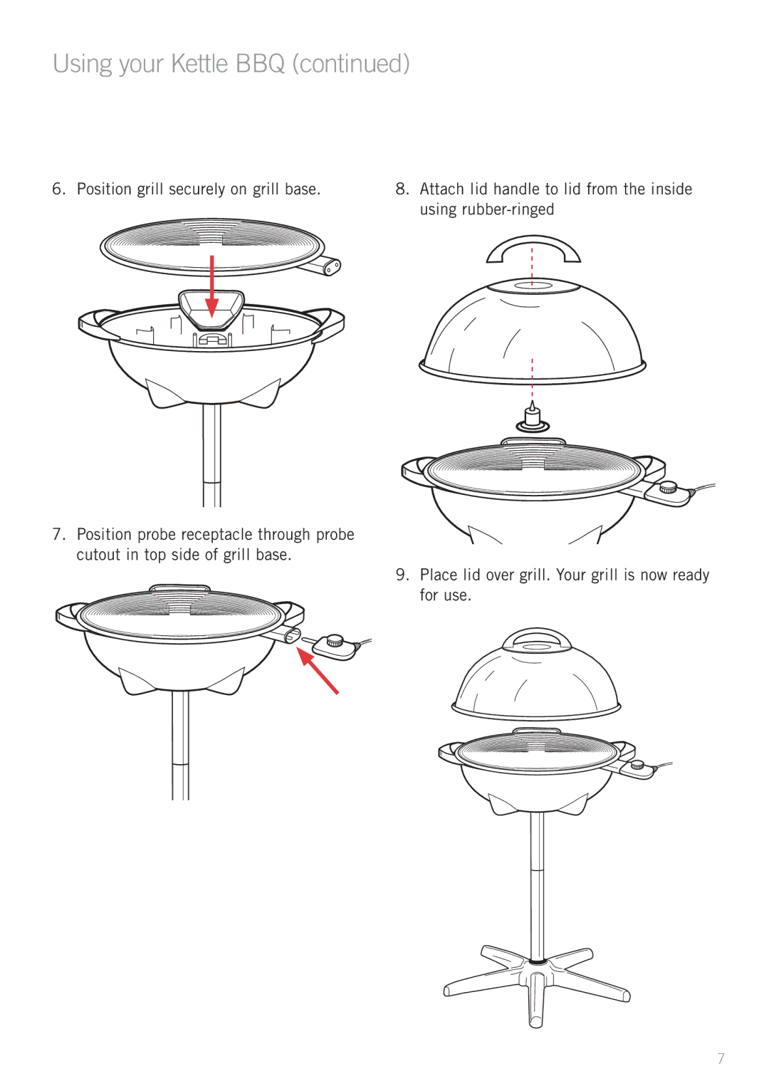 Sunbeam HG5400 manual Using your Kettle BBQ 