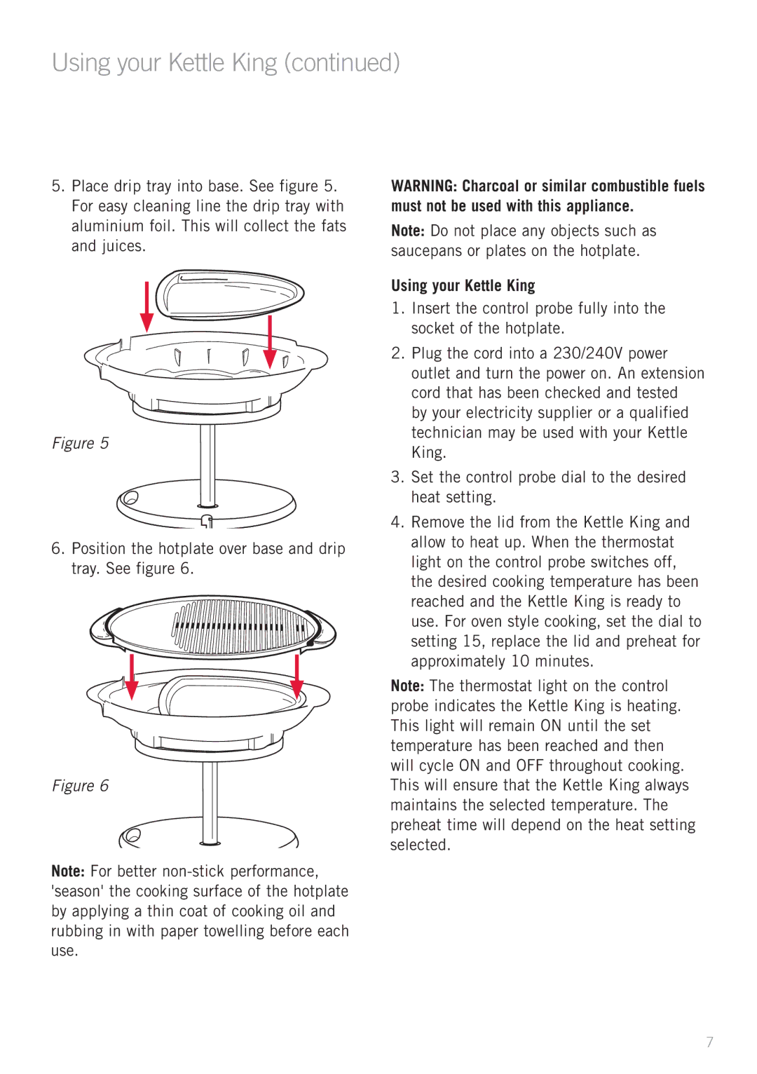 Sunbeam HG6600B manual Using your Kettle King 